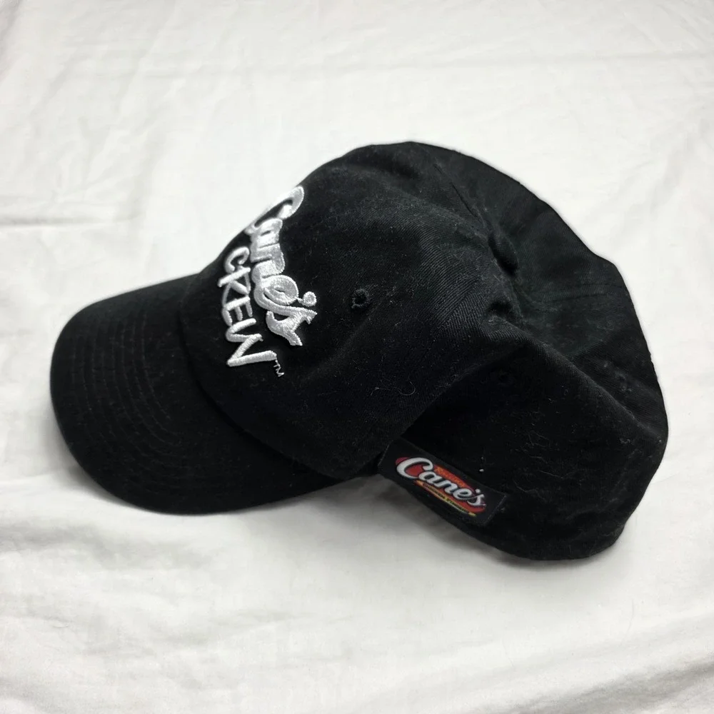 Raising Canes Crew Employee Hat Baseball Cap Uniform One Love black